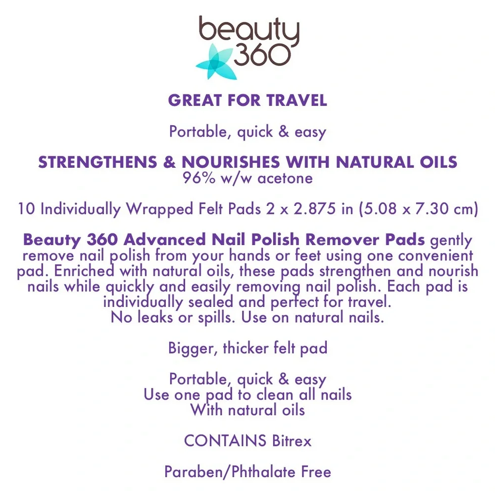ADVANCED Gel Nail Polish Remover Pads ~ Individually Wrapped Pads - Picture 3 of 5